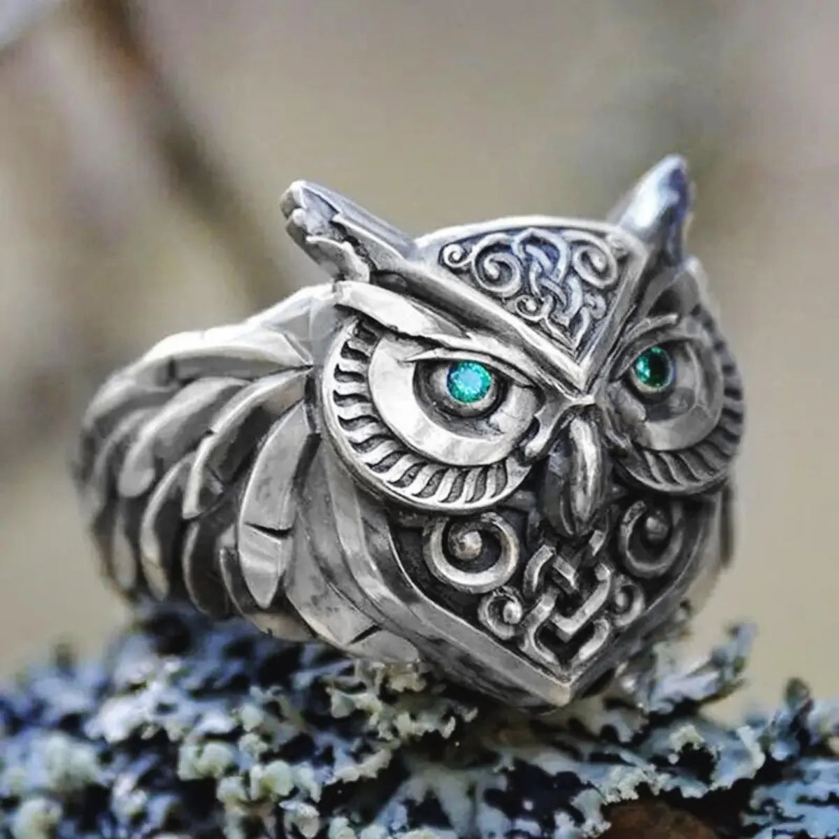 Retro Exaggerated Owl Alloy Plating Women'S Rings