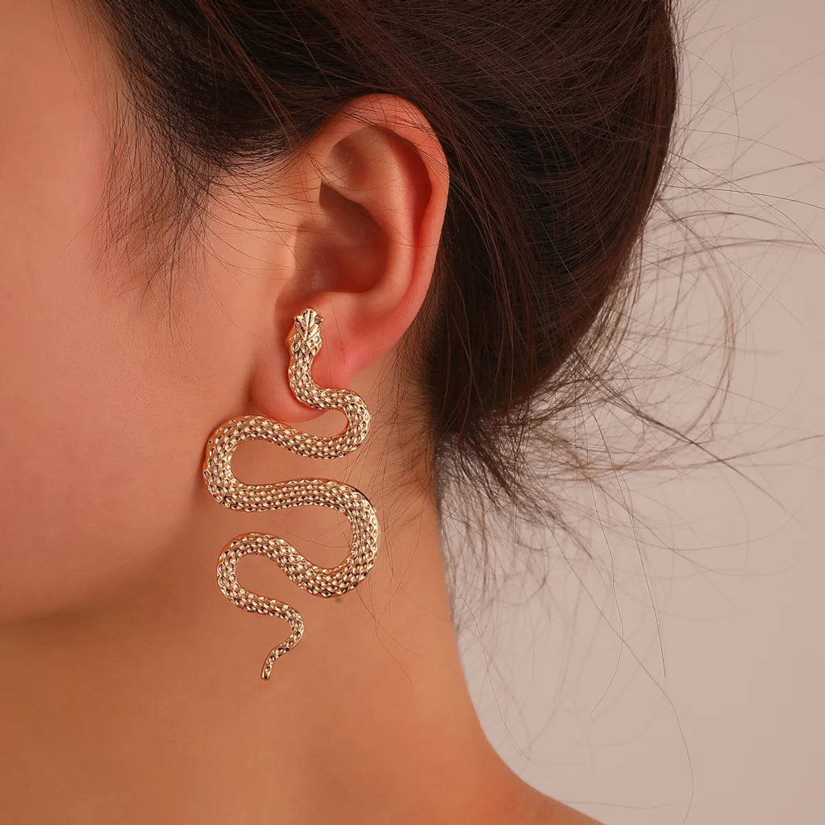 Retro Exaggerated Three-dimensional Snake Earrings Fashion Alloy Earrings