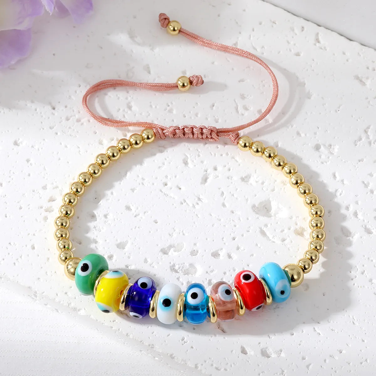 Retro Eye Resin Glass Beaded Women'S Bracelets