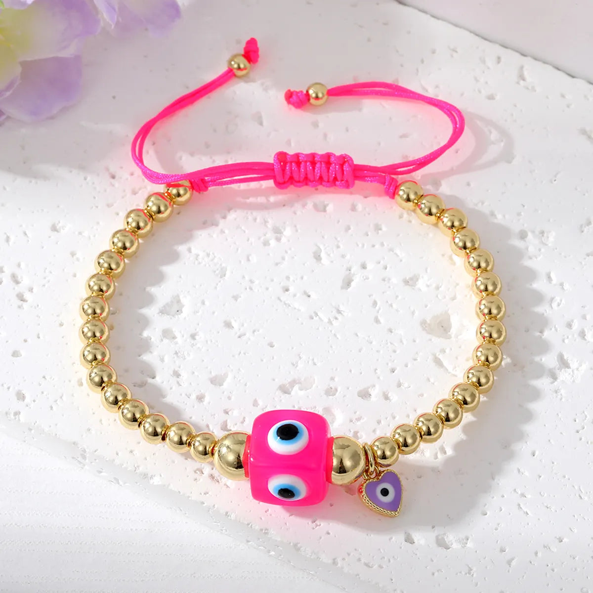 Retro Eye Resin Glass Beaded Women'S Bracelets