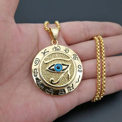 Retro Eye Stainless Steel Plating Pendant Necklace 1 Piece