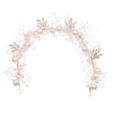 Retro Fashion Flower Alloy Inlay Artificial Crystal Artificial Pearl Hair Band