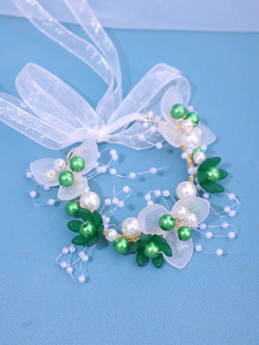 Retro Fashion Flower Alloy Inlay Artificial Crystal Artificial Pearl Hair Band