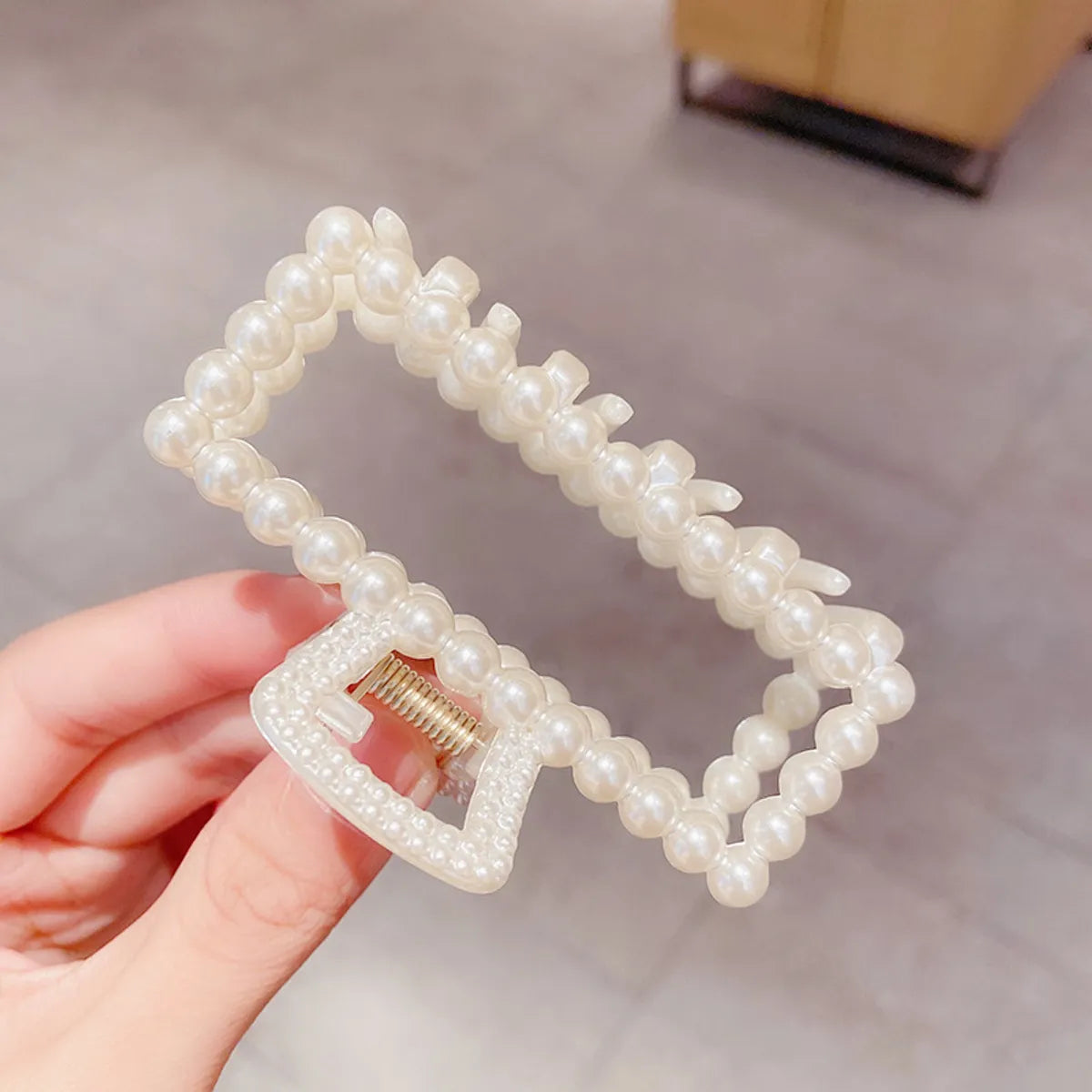 Retro Fashion Pearl Leopard Hair Clip