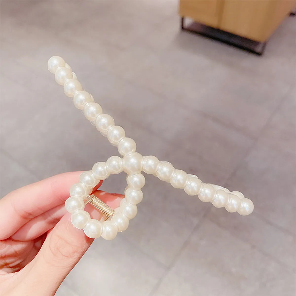 Retro Fashion Pearl Leopard Hair Clip