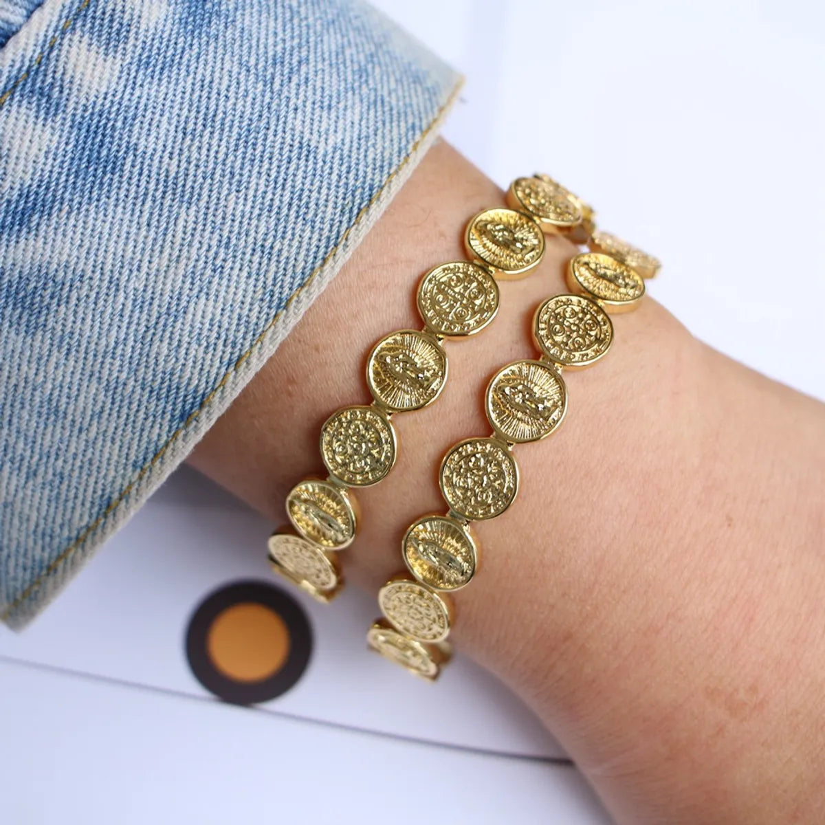 Retro Fashion Simple Gold-plated Adjustable Copper Bracelet