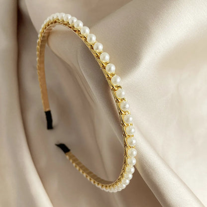 Retro Fashion Simple Pearls  Headband Wholesale Nihaojewelry