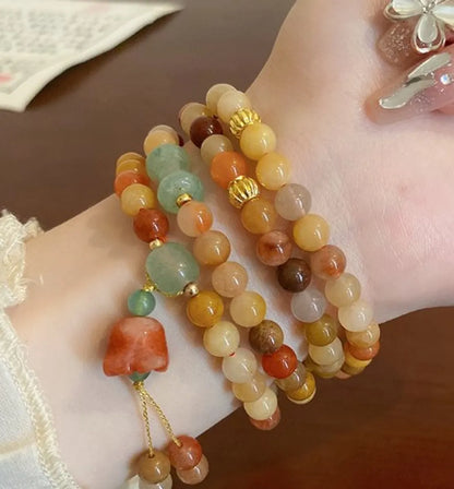 Retro Flower Agate Women'S Bracelets