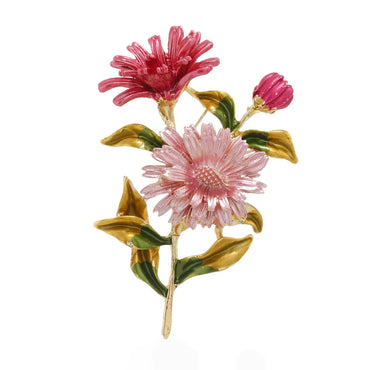 Retro Flower Alloy Enamel Women'S Brooches