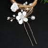 Retro Flower Alloy Handmade Artificial Pearls Hair Combs