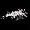 Retro Flower Alloy Handmade Artificial Pearls Hair Combs