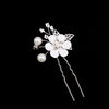 Retro Flower Alloy Handmade Artificial Pearls Hair Combs