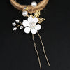 Retro Flower Alloy Handmade Artificial Pearls Hair Combs