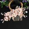 Retro Flower Alloy Handmade Artificial Pearls Hair Combs