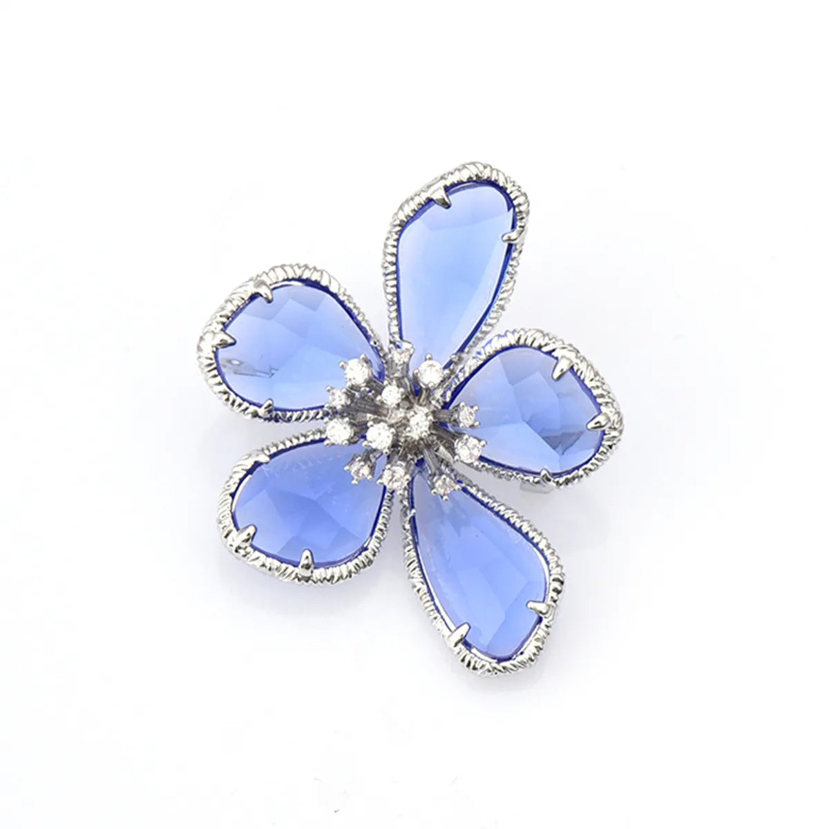 Retro Flower Alloy Inlay Artificial Crystal Rhinestones Women'S Brooches