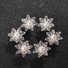 Retro Flower Alloy Inlay Rhinestones Hair Clip 1 Piece