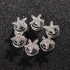 Retro Flower Alloy Inlay Rhinestones Hair Clip 1 Piece