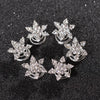 Retro Flower Alloy Inlay Rhinestones Hair Clip 1 Piece