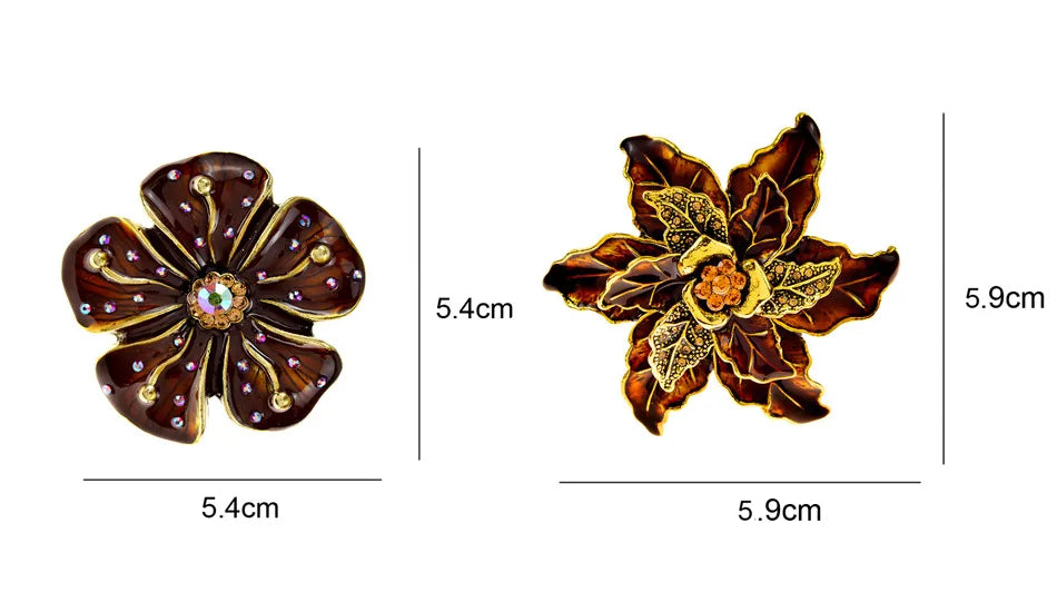 Retro Flower Alloy Plating Unisex Brooches