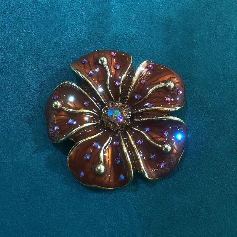 Retro Flower Alloy Plating Unisex Brooches