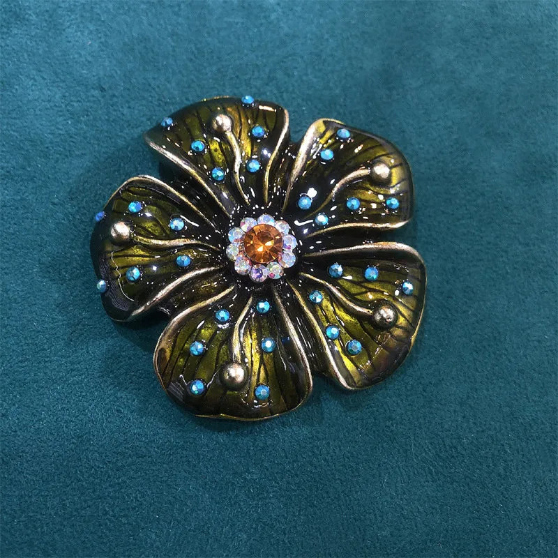 Retro Flower Alloy Plating Unisex Brooches