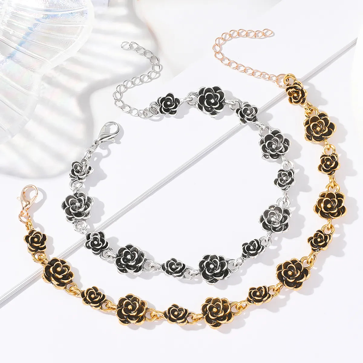 Retro Flower Alloy Wholesale Bracelets