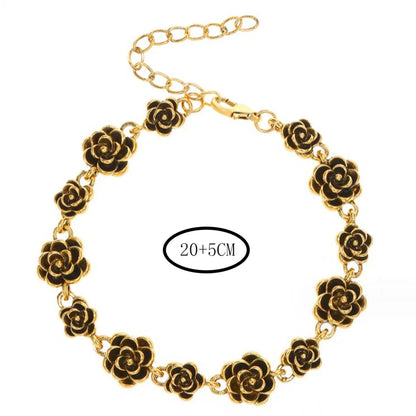 Retro Flower Alloy Wholesale Bracelets