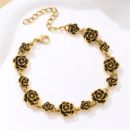 Retro Flower Alloy Wholesale Bracelets