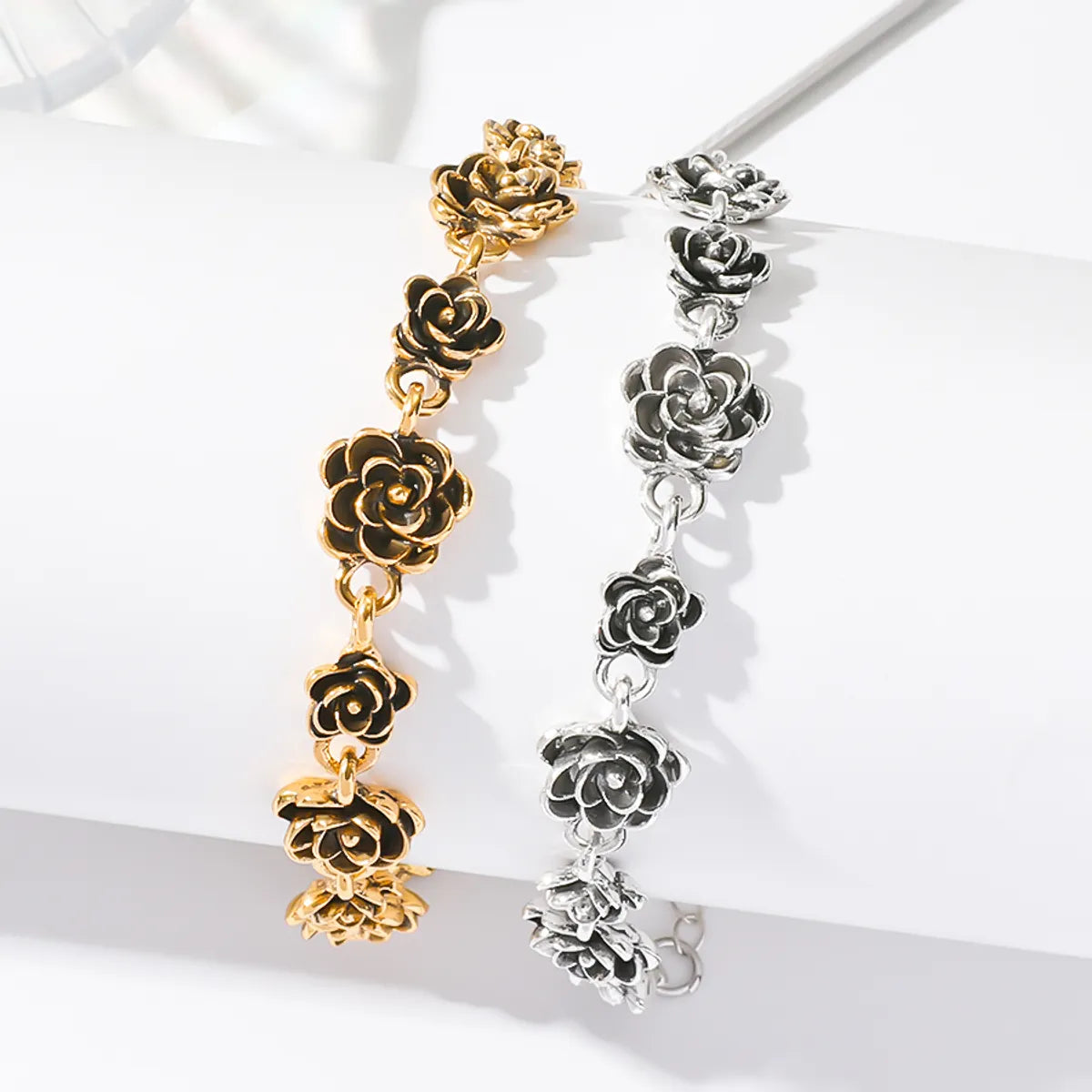 Retro Flower Alloy Wholesale Bracelets