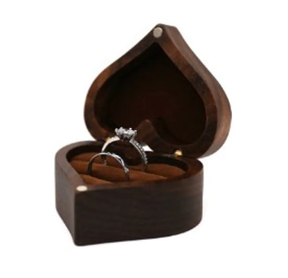 Retro Formal Heart Shape Wood Wholesale Jewelry Boxes