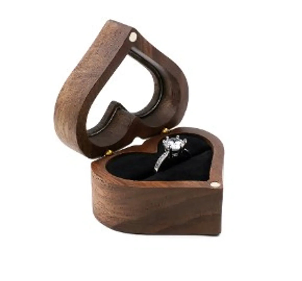 Retro Formal Heart Shape Wood Wholesale Jewelry Boxes