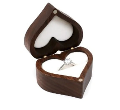 Retro Formal Heart Shape Wood Wholesale Jewelry Boxes