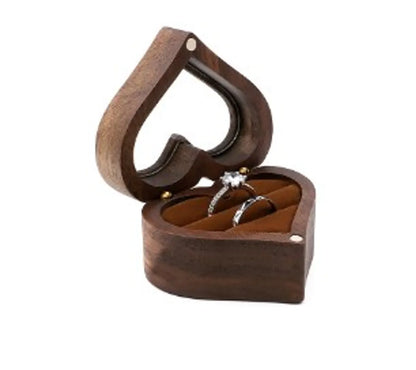 Retro Formal Heart Shape Wood Wholesale Jewelry Boxes