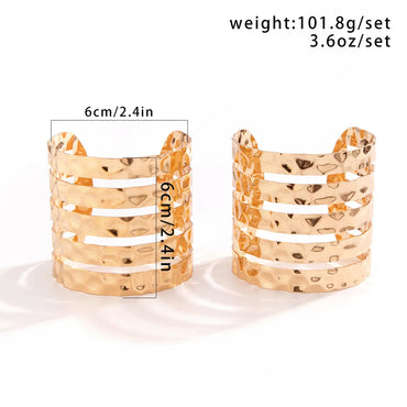 Retro French Style Simple Style Round Iron Hollow Out Women's Bangle