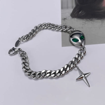 Retro Geometric  Titanium Steel Irregular Plating Unisex Bracelets