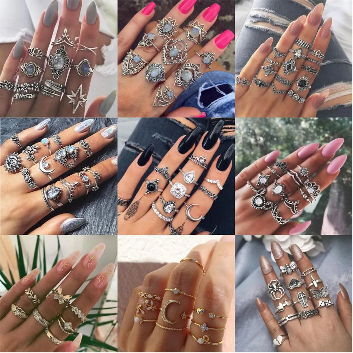 Retro Geometric Alloy Plating Gold Plated Silver Plated Women'S Rings