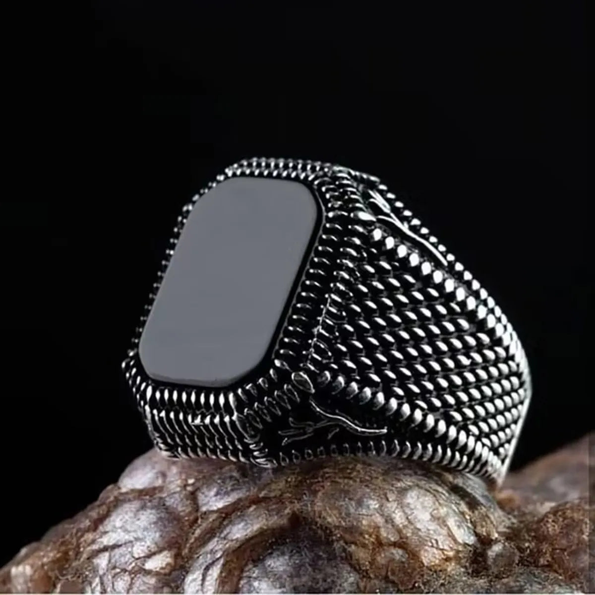 Retro Geometric Alloy Plating Men'S Rings