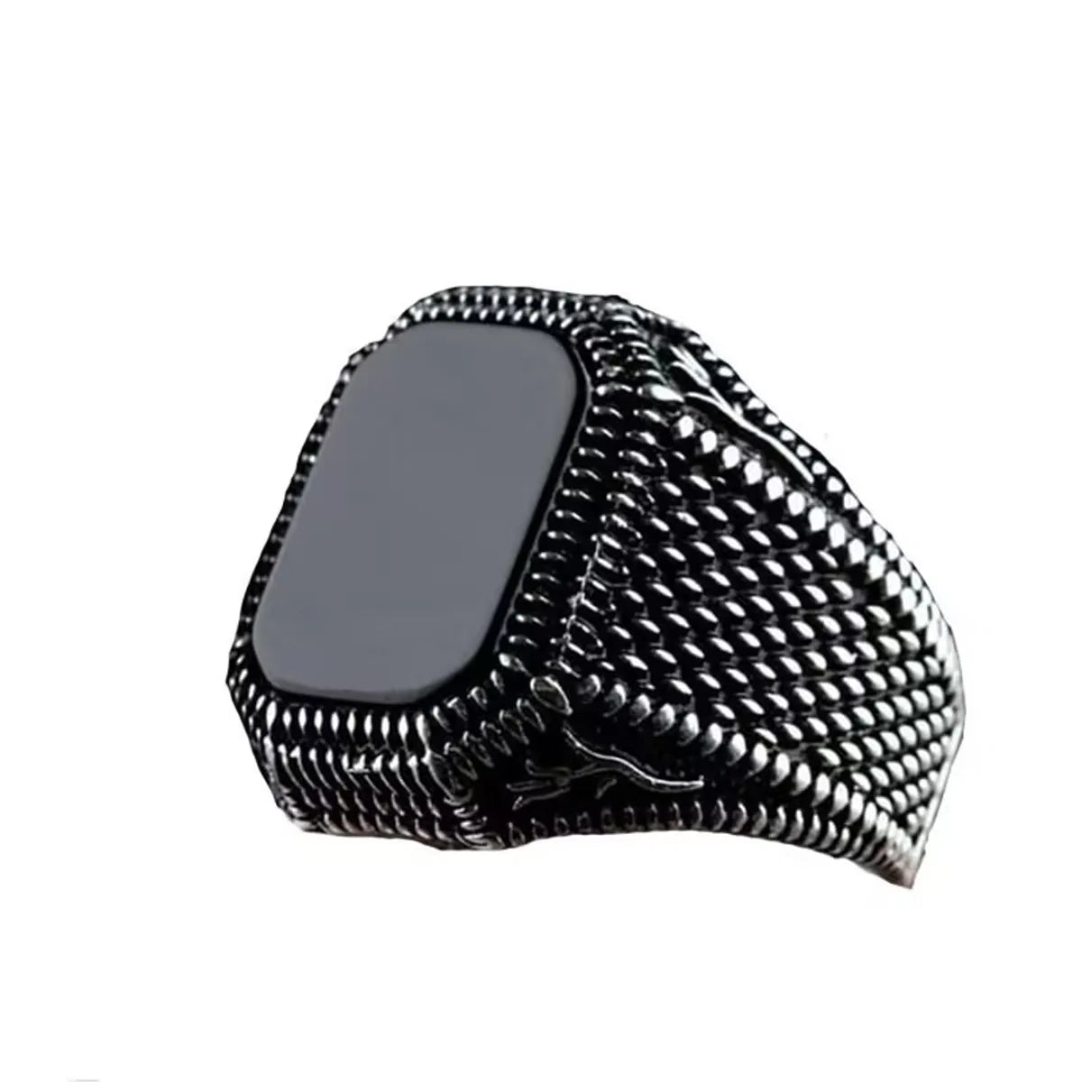 Retro Geometric Alloy Plating Men'S Rings