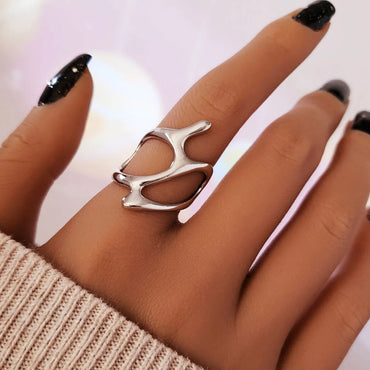 Retro Geometric Alloy Wholesale Open Ring