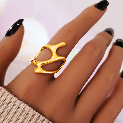 Retro Geometric Alloy Wholesale Open Ring