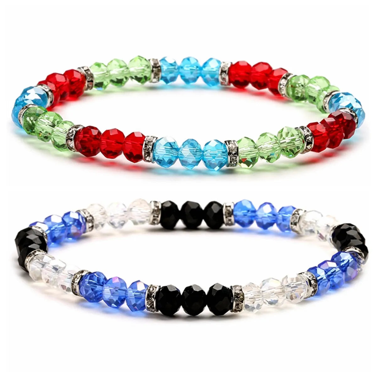 Retro Geometric Artificial Crystal Glass Wholesale Bracelets