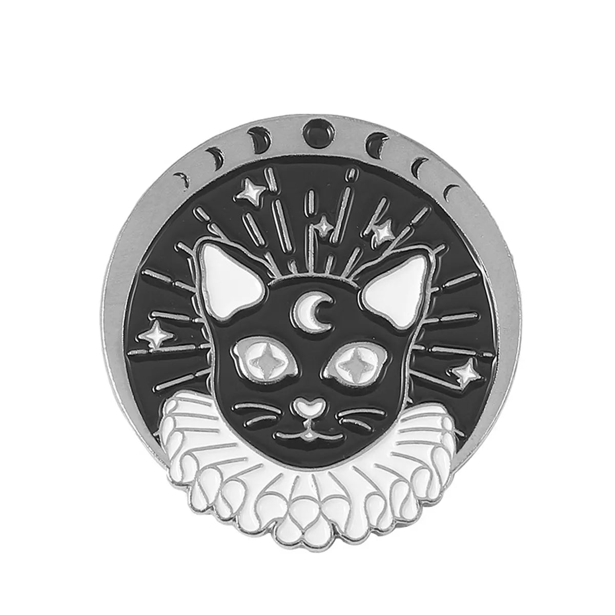 Retro Geometric Cat Skull Alloy Plating Unisex Brooches