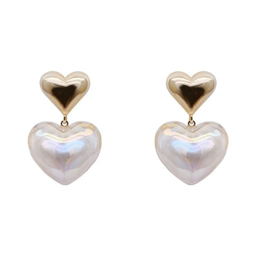 Retro Geometric Heart Shape Alloy Plating Earrings