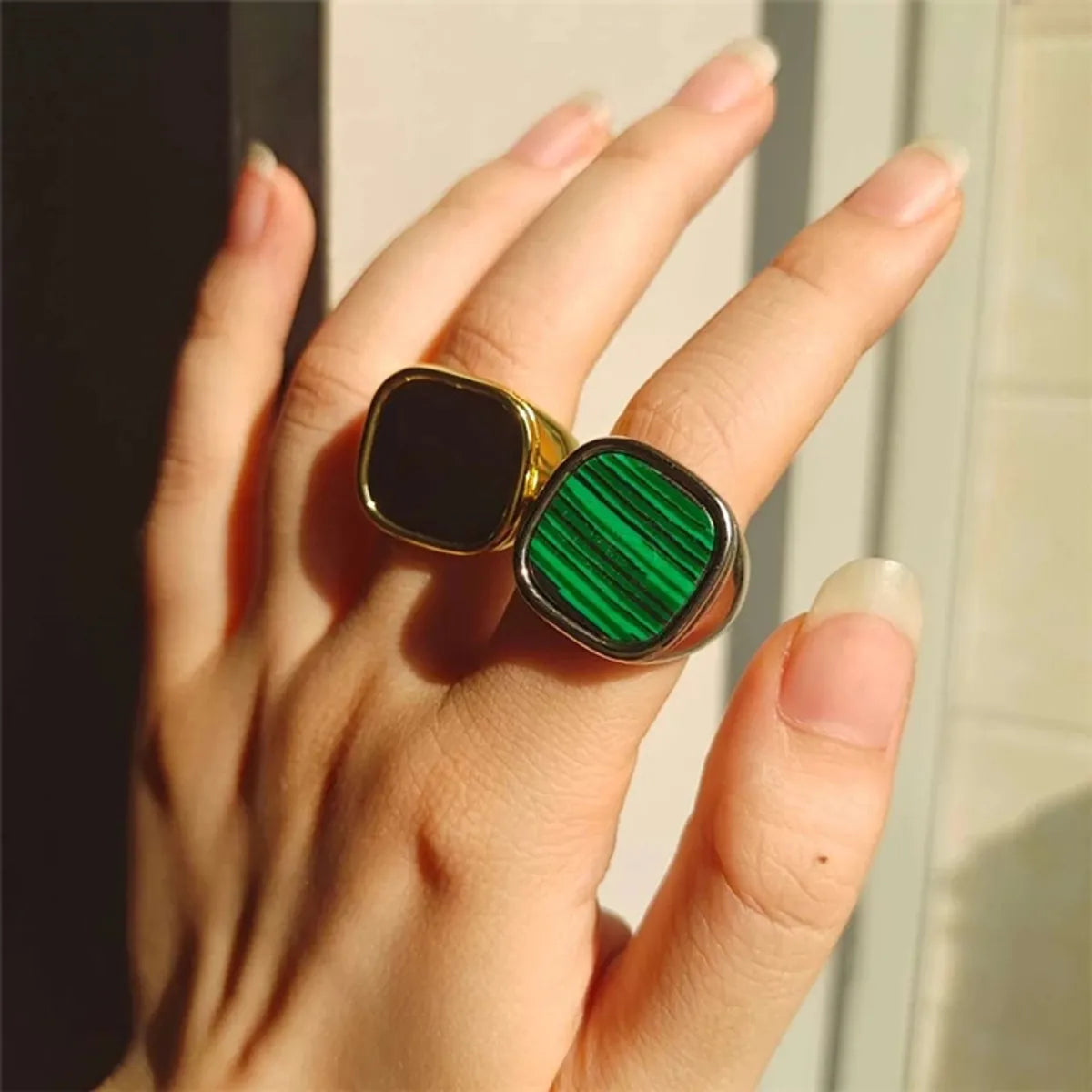 Retro Geometric Metal Wholesale Rings