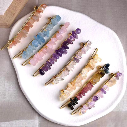 Women'S Retro Geometric Natural Crystal Hair Clip