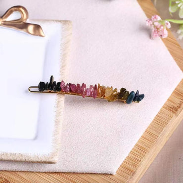 Women'S Retro Geometric Natural Crystal Hair Clip