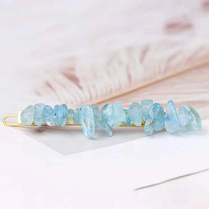 Women'S Retro Geometric Natural Crystal Hair Clip