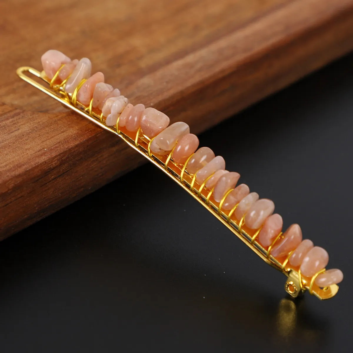 Women'S Retro Geometric Natural Crystal Hair Clip