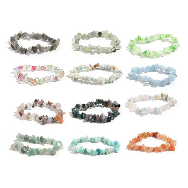 Retro Geometric Natural Stone Agate Bracelets