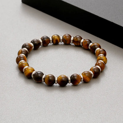 Retro Geometric Natural Stone Bracelets In Bulk